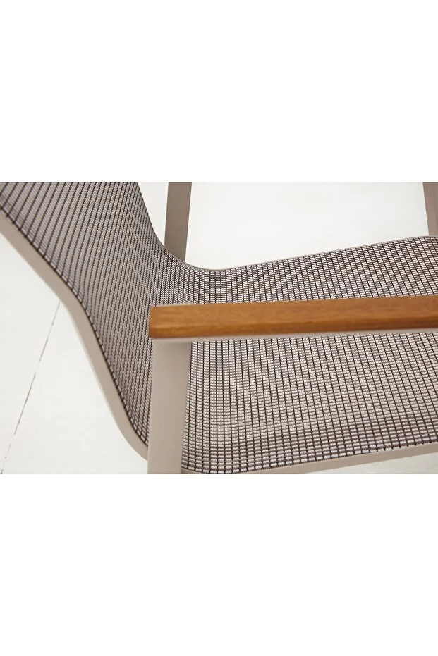 BERUS ALÜMİNYUM BAHÇE BALKON MASA TAKIMI SERAMİK (KREM) 6 Kişilik